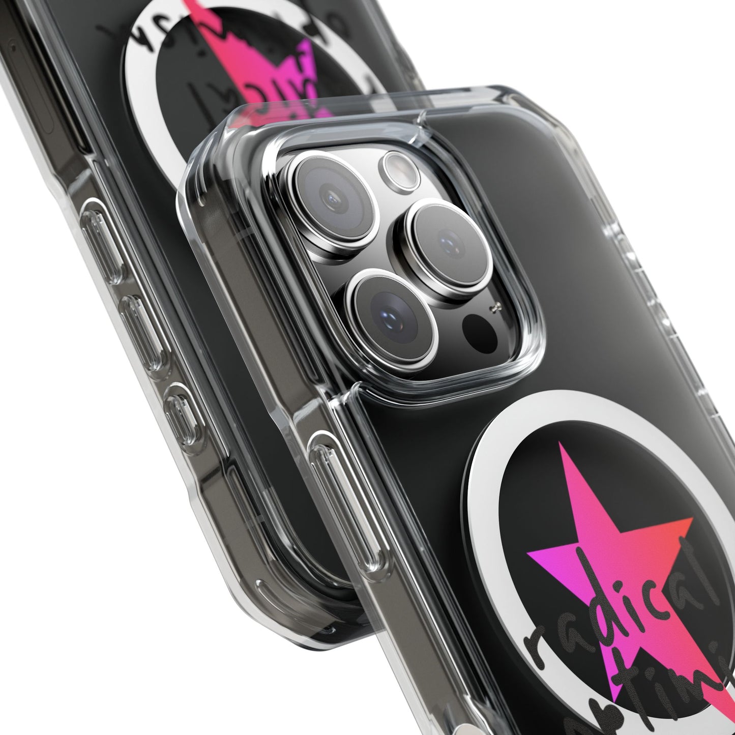 Flame Script Statement Magnetic Clear Impact case