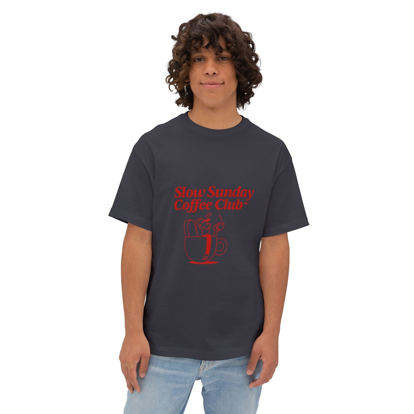 Unisex Oversized Tee – Snazzy Coffe Club Edition