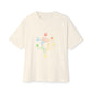 Minimalist Divide Symbol with Brush Oversized Boxy Tee