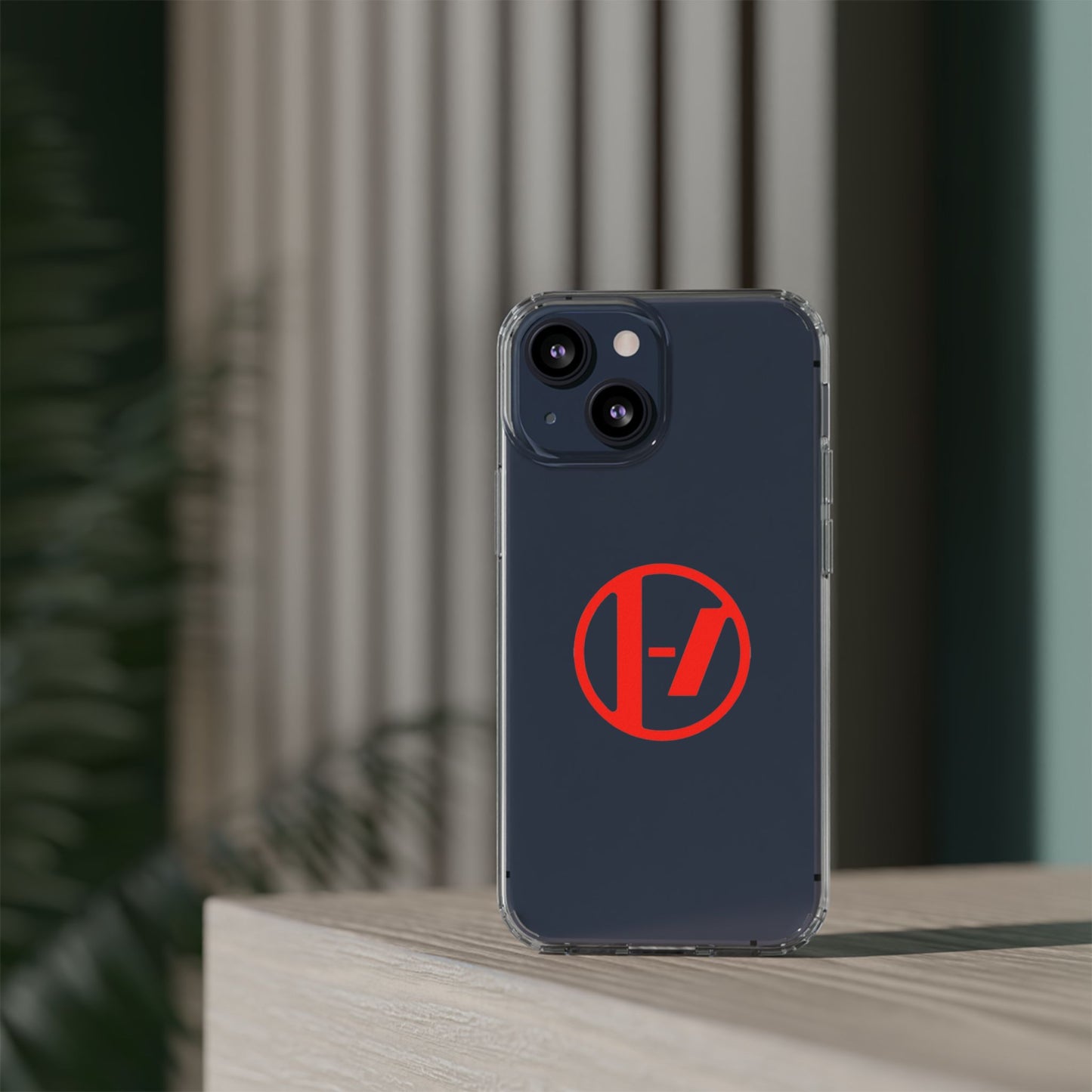 Crimson Orbit Clear Case
