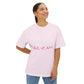 Handwritten Heart Doodle Oversized Boxy Tee