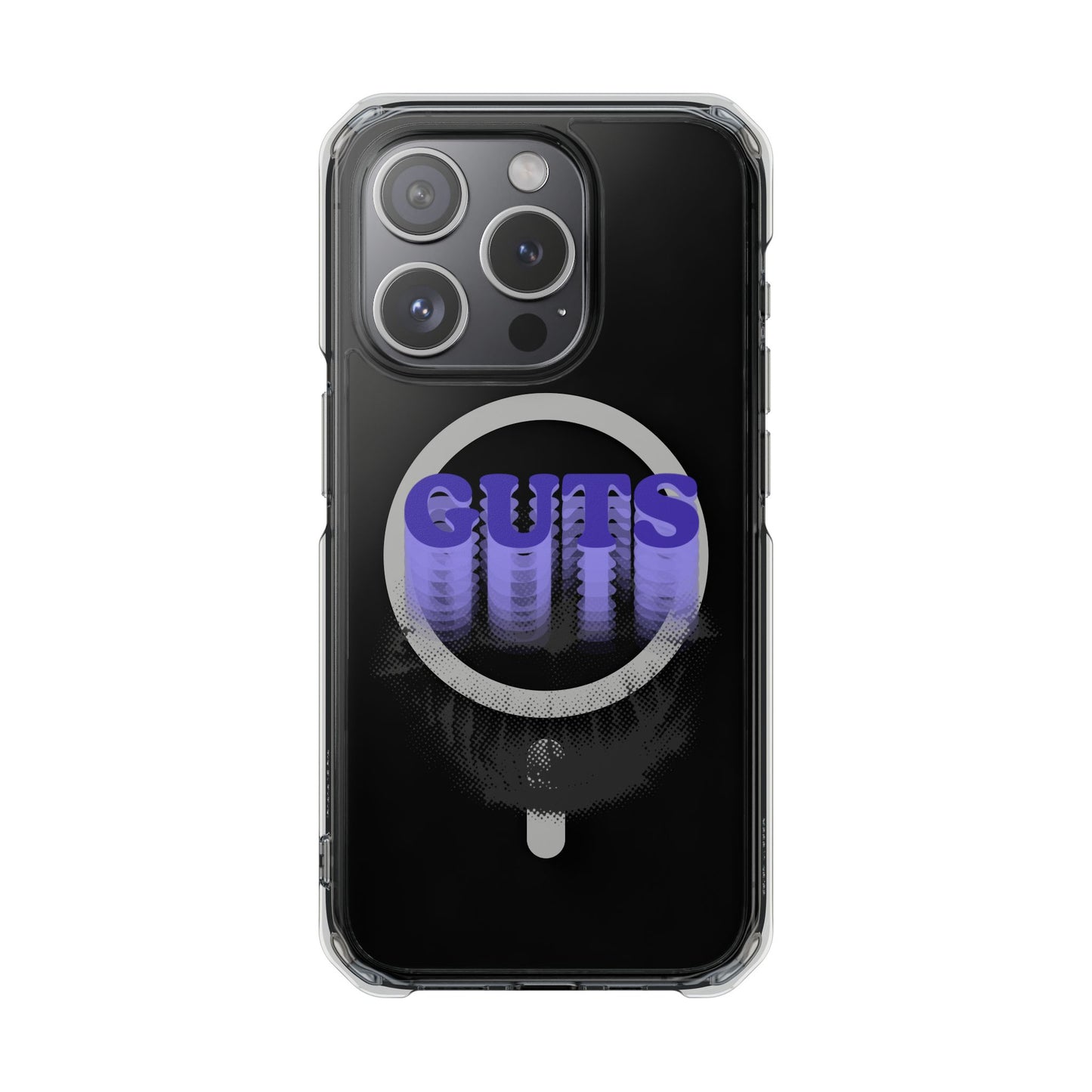 Guts Drip Effect Halftone Magnetic Clear Impact Case