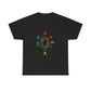 Minimalist Divide Symbol with Brush Unisex Heavy Cotton Tee