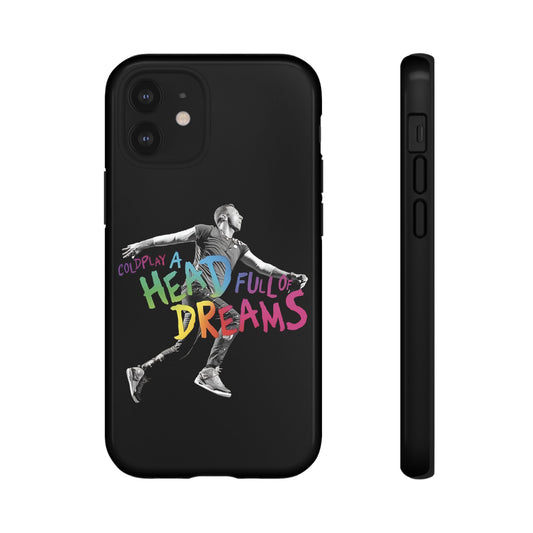 Premium Tough Case for iPhone 12 to 16 Pro Max Showcasing Coldplay A Head Full of Dreams Chris