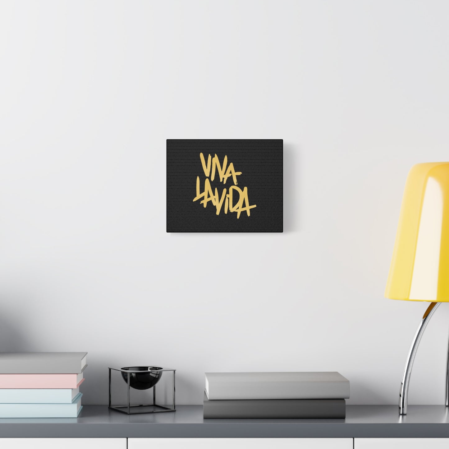 Golden Brush Script Canvas