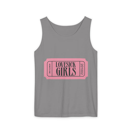 Lovesick Girls Ticket – Dyed Tank Top
