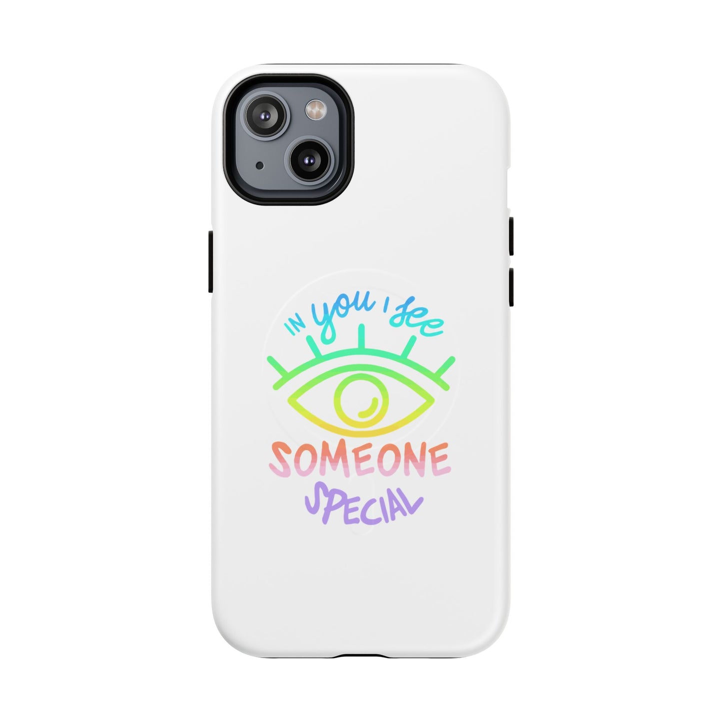 Vibrant Eye and Text Tough Magnetic Case