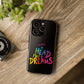 Premium Tough Case for iPhone 12 to 16 Pro Max Showcasing Coldplay’s Iconic A Head Full of Dreams