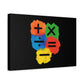 Orange Equals Symbol Matte Canvas