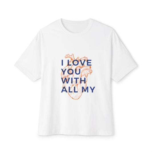 All My Heart Anatomical Art Unisex Oversized Boxy Tee
