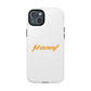Orange Lightning Text Logo Tough Magnetic Case