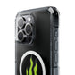 Green Flame Icon Magnetic Clear Impact Case