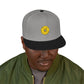 Minimalist Black Disc Outline Snapback Cap