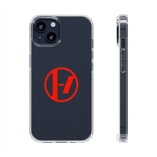 Crimson Orbit Clear Case