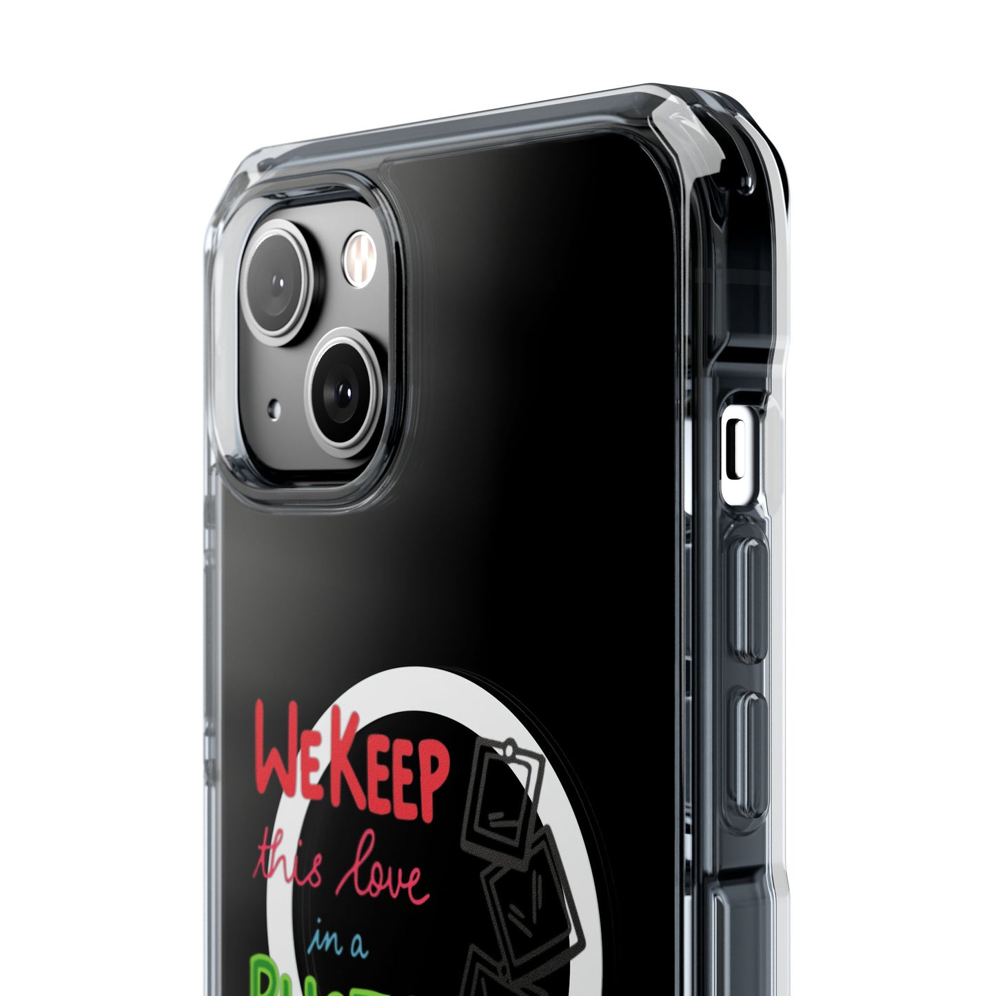 White Paw Print Magnetic Clear Impact Case