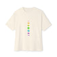 Rainbow Lunar Phases Unisex Oversized Boxy Tee