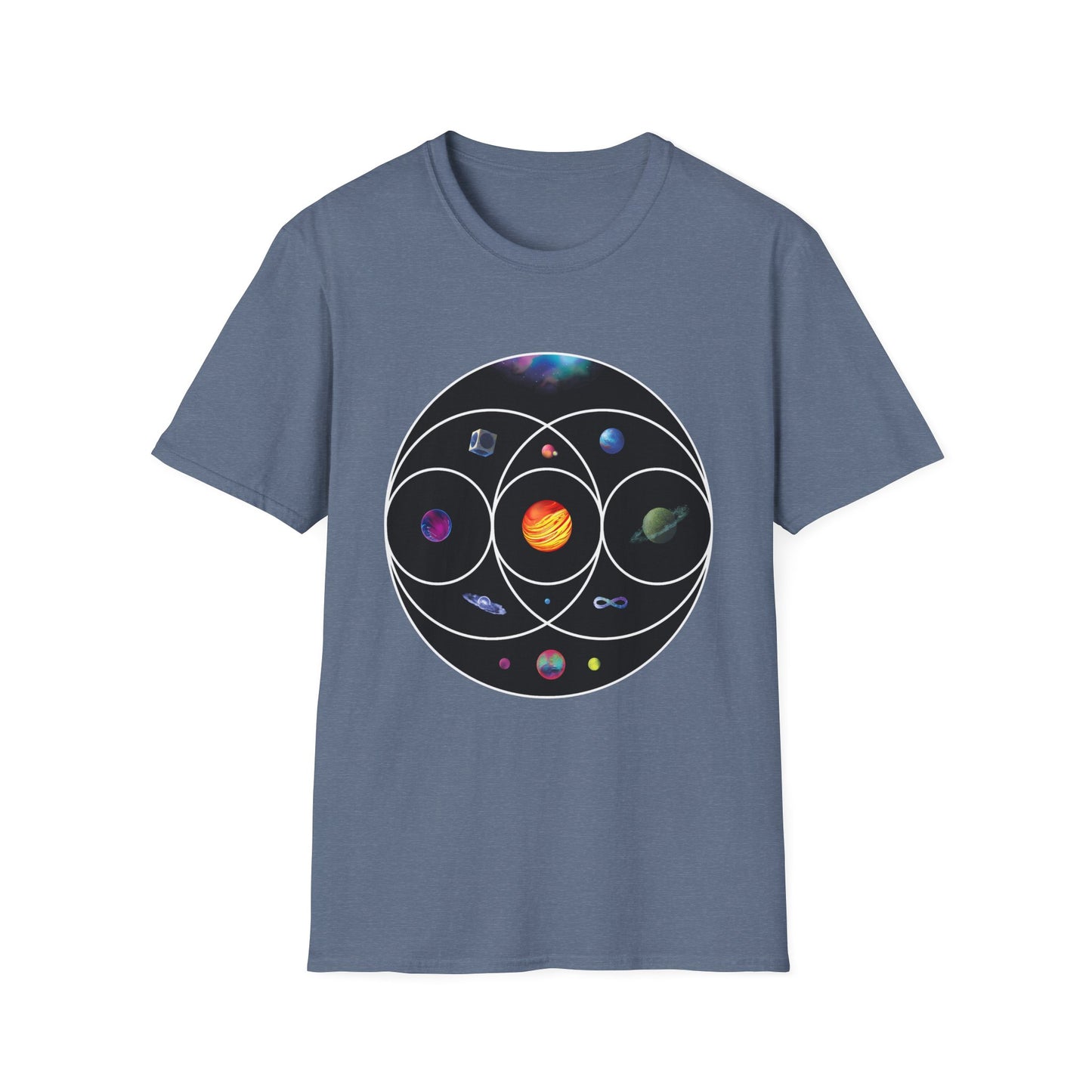 Unisex Softstyle T-Shirt Inspired by Coldplay’s Illustration Concept