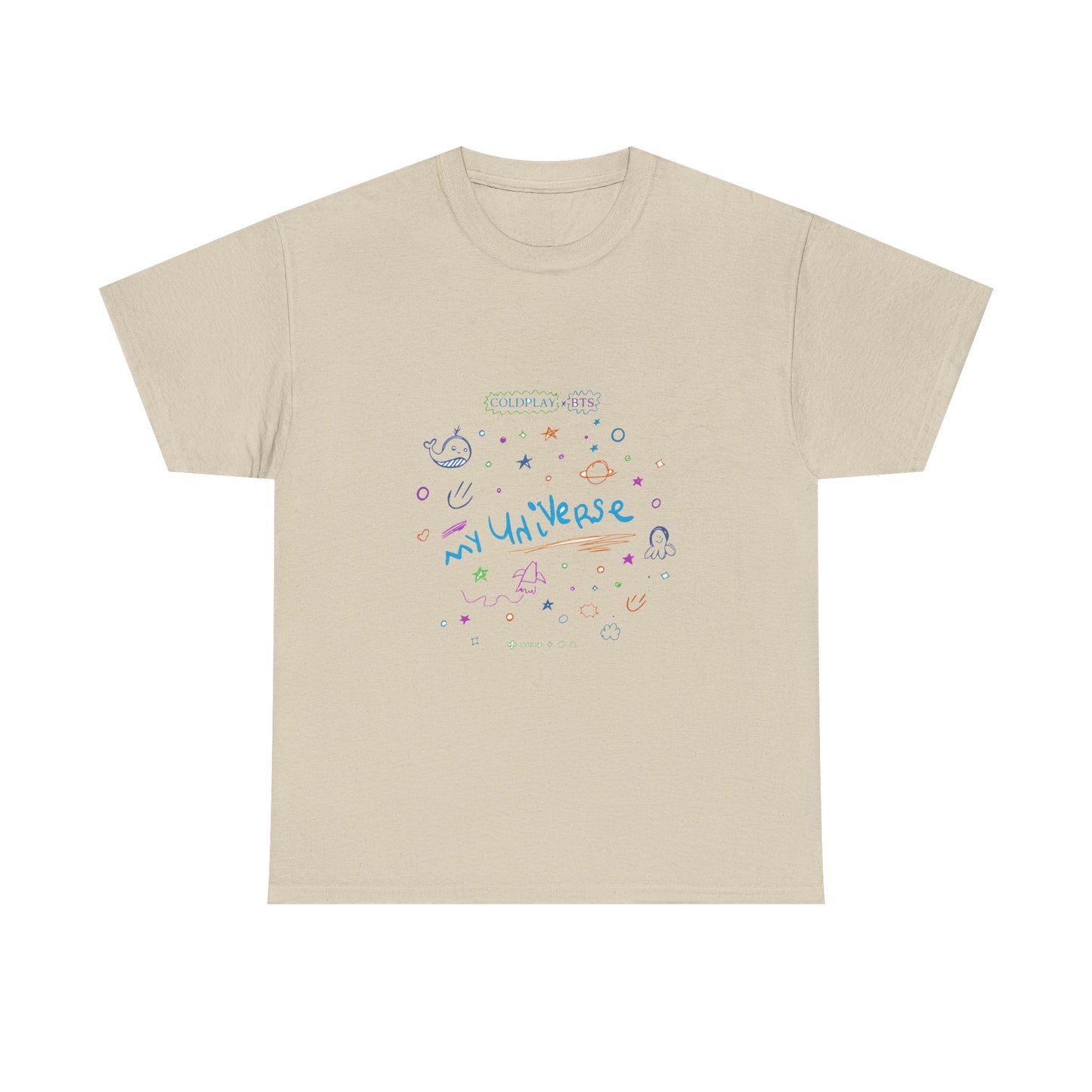 Neon Space Doodles Unisex Cotton Tee