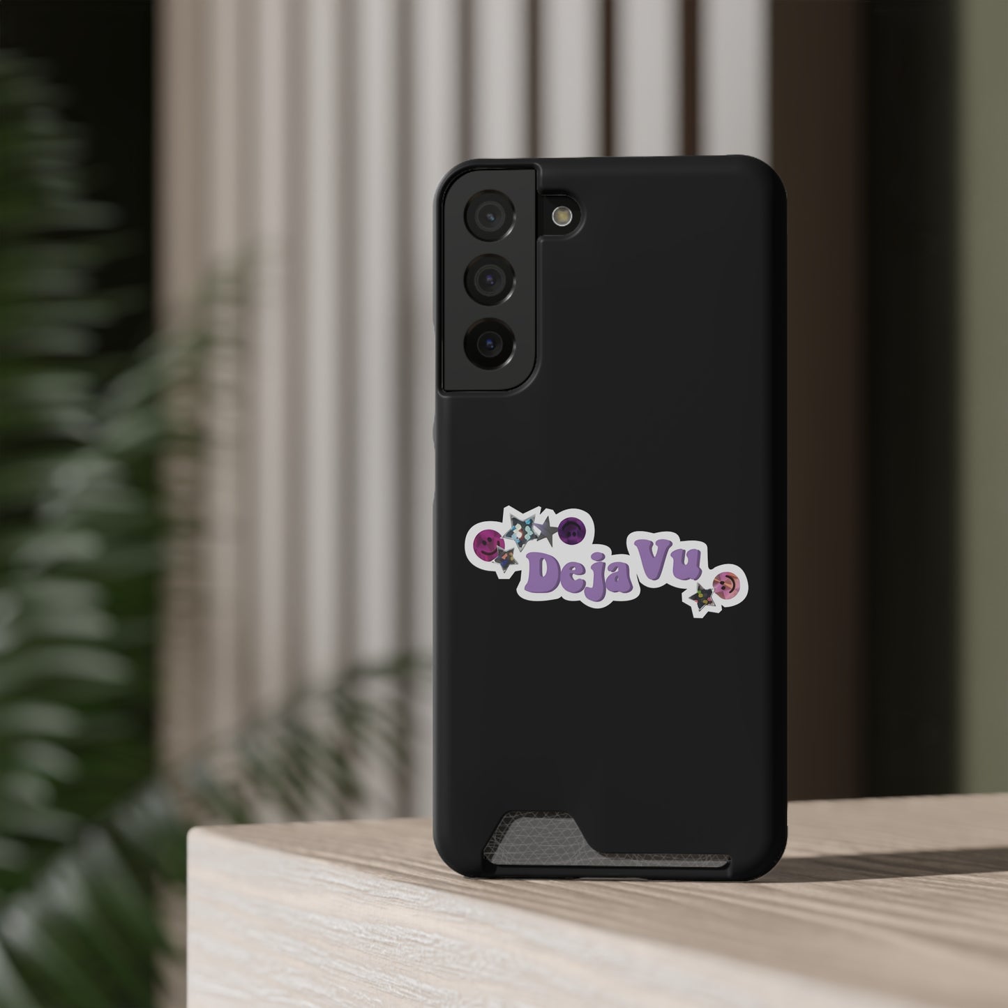 Phone Case + Card Holder For Samsung S21 to S22 – Olivia Rodrigo Deja Vu | Black Edition