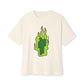 Green Flame Icon Unisex Oversized Tee