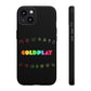 Premium Tough Case for iPhone 12 to 16 Pro Max Showcasing Coldplay’s Signage