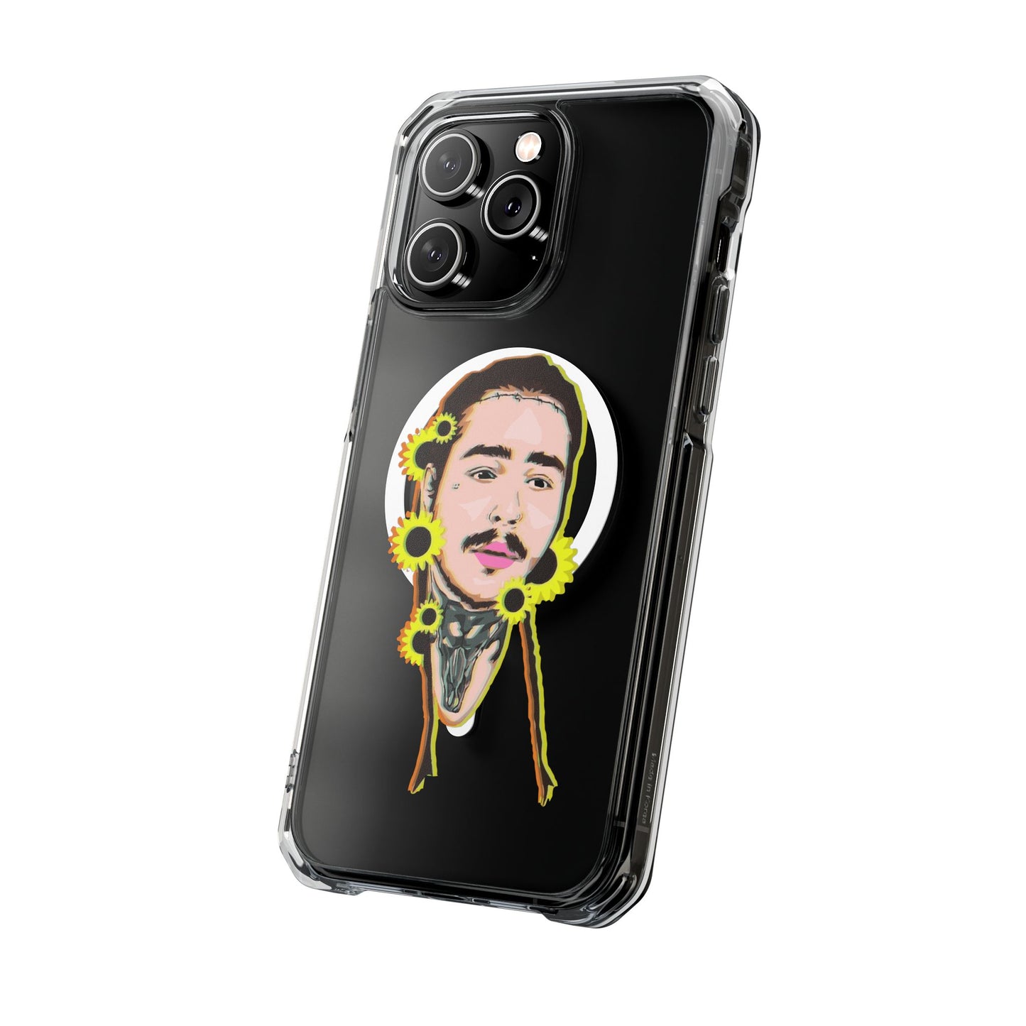 Cartoon Face with Sunflowers Magnetic Impact Case