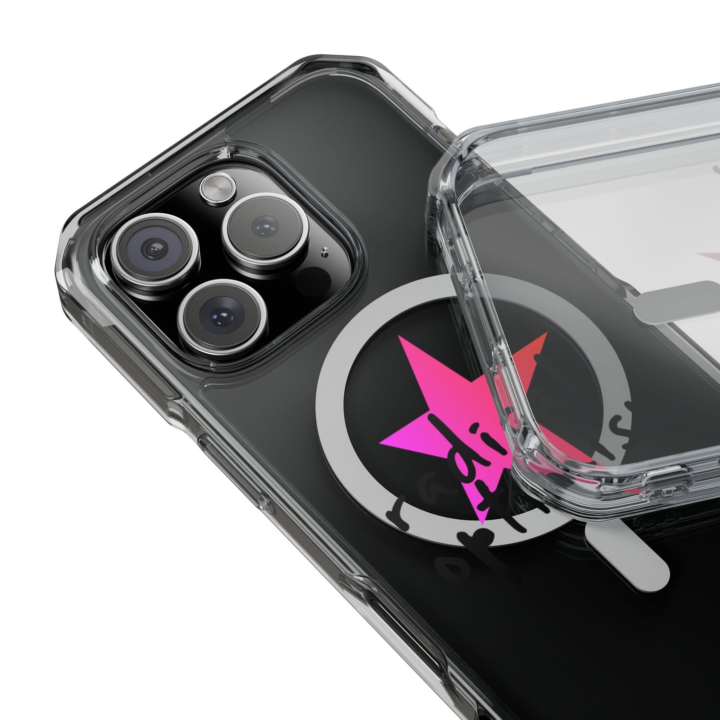 Flame Script Statement Magnetic Clear Impact case