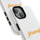 Orange Lightning Text Logo Tough Magnetic Case