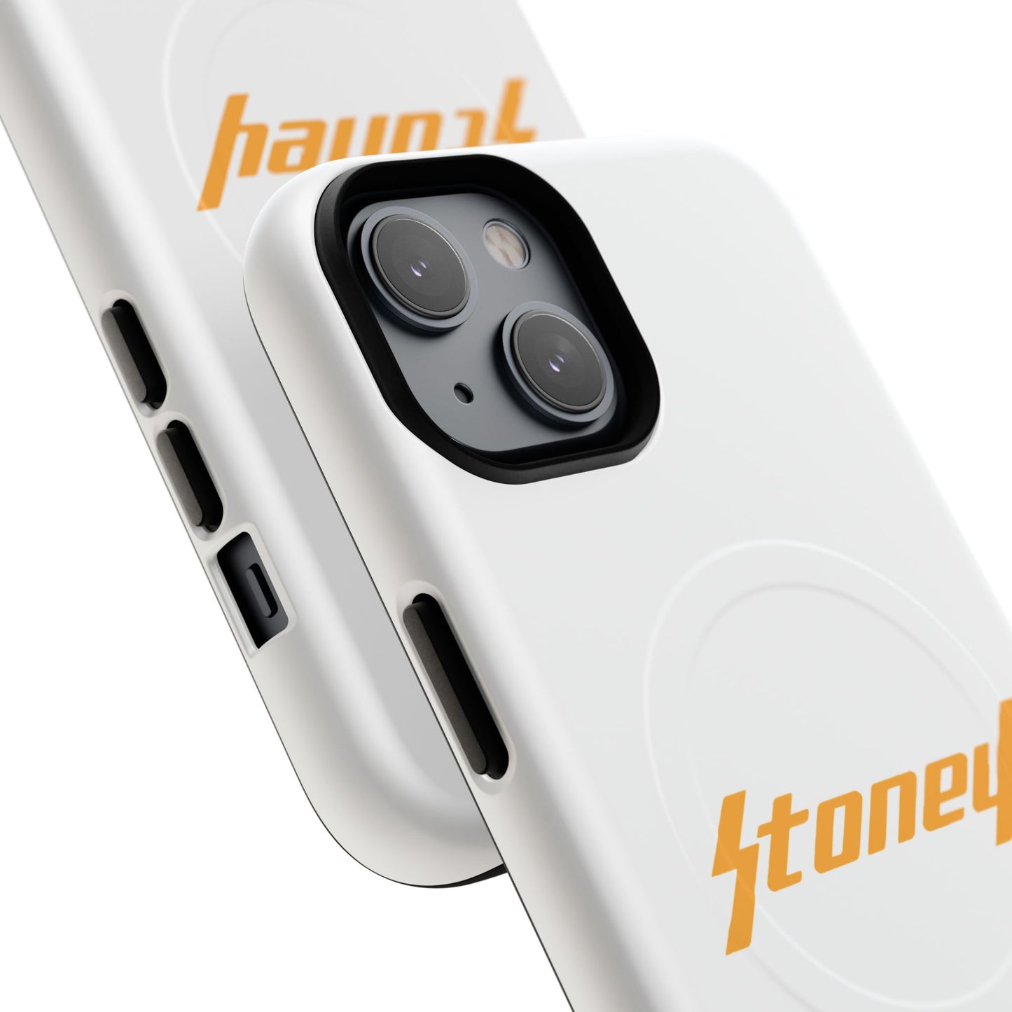 Orange Lightning Text Logo Tough Magnetic Case
