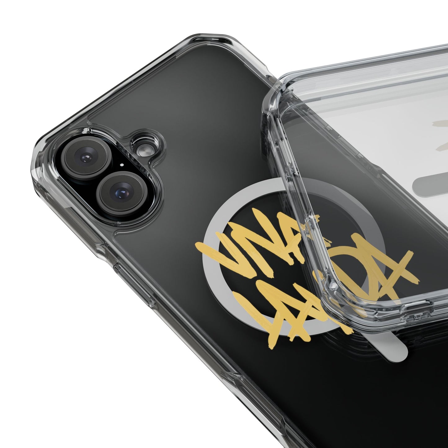 Golden Brush Script Magnetic Clear Impact case