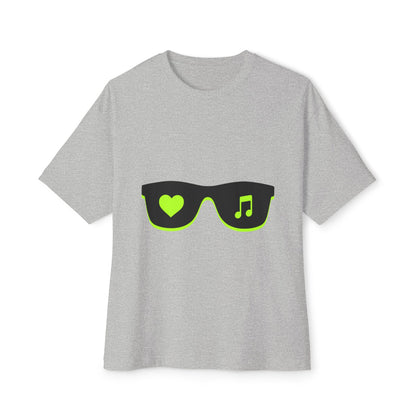 Neon Love Notes Unisex Oversized Boxy tee