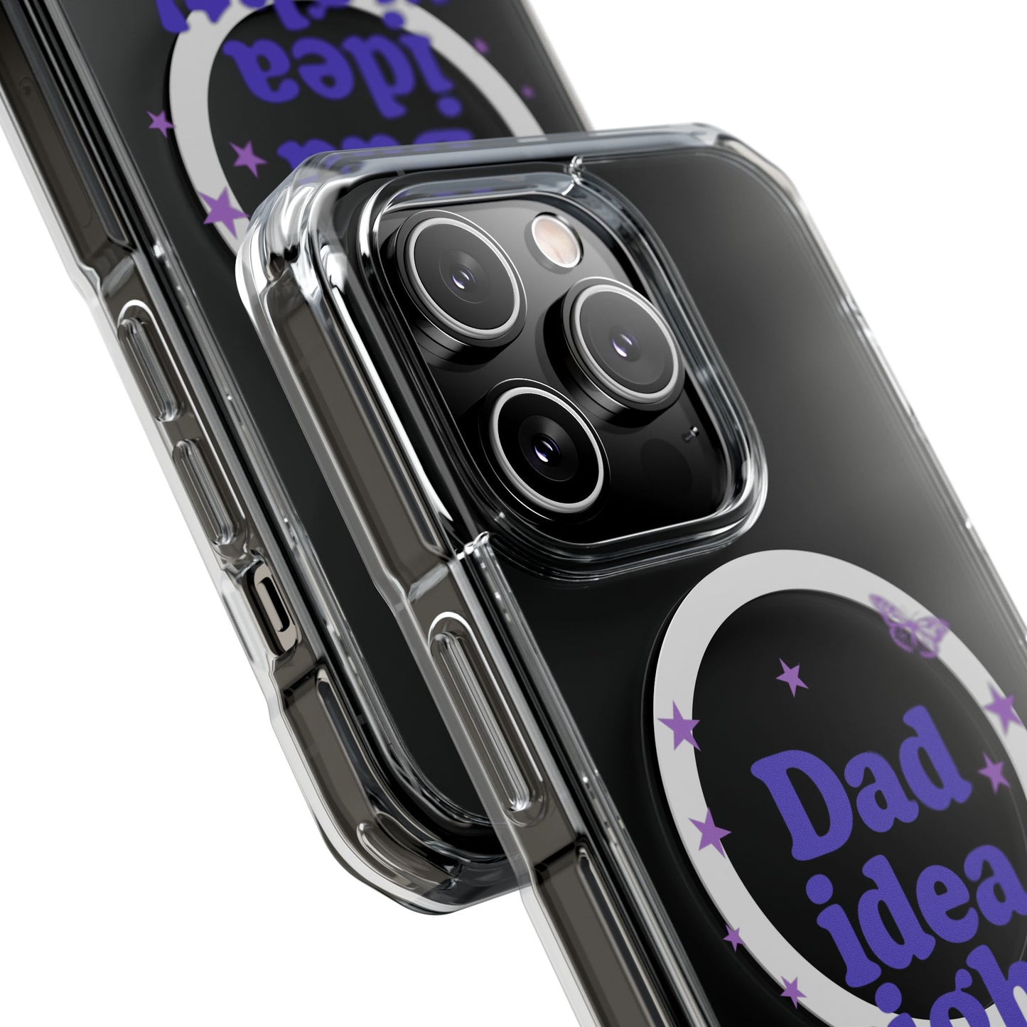 Dad Idea Right! Star & Butterfly Magnetic Clear Impact Case