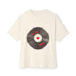 Vinyl Love Spin Unisex Oversized Boxy tee