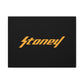 Orange Lightning Text Logo Canvas
