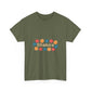 Retro Floral Groove Unisex Heavy cotton tee