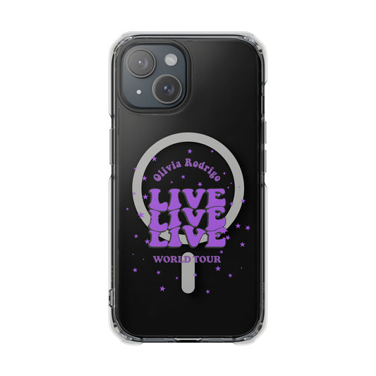 Olivia Rodrigo Live World Tour Magnetic Clear Impact Case