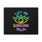 Vibrant Eye and Text Canvas