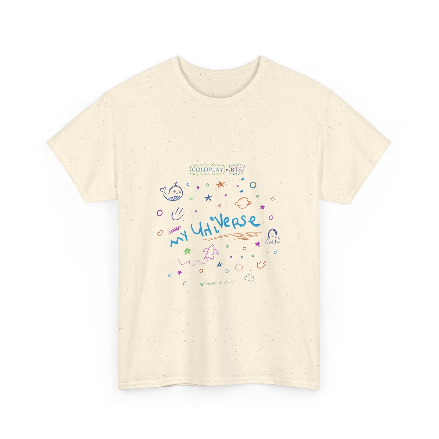 Neon Space Doodles Unisex Cotton Tee