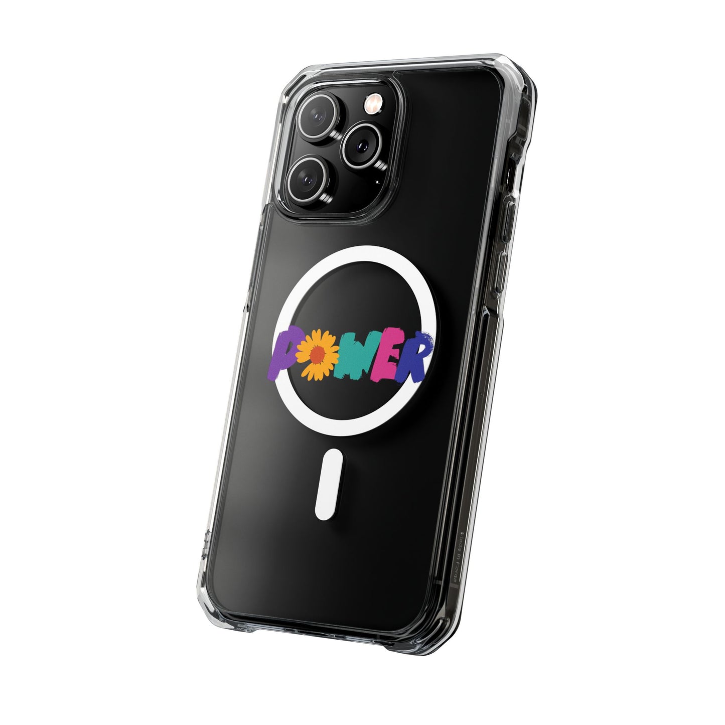 Retro Flower Power Color Pop Magnetic Clear Impact Case