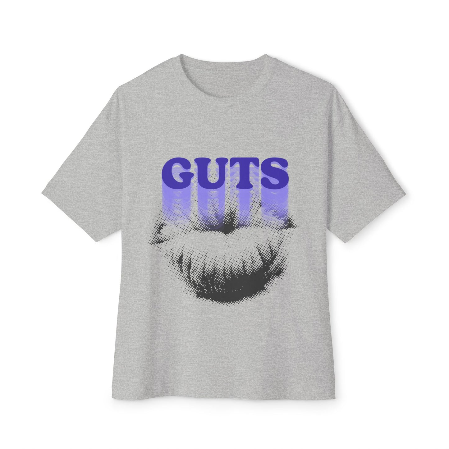 Guts Drip Effect Halftone-Oversized Tee