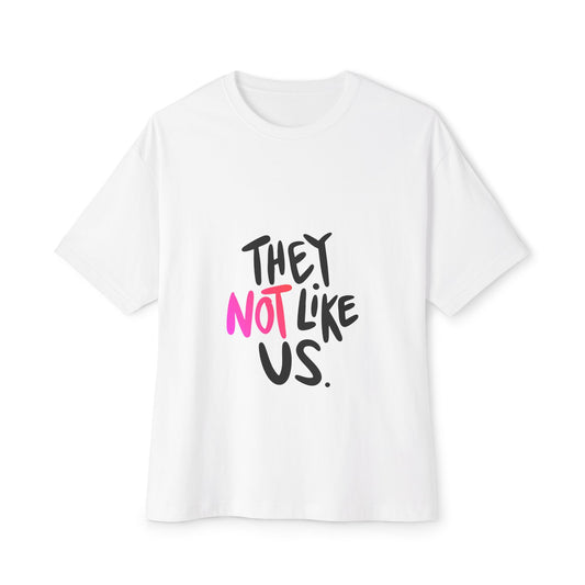 Bold “NOT” Statement Unisex Oversized Boxy Tee