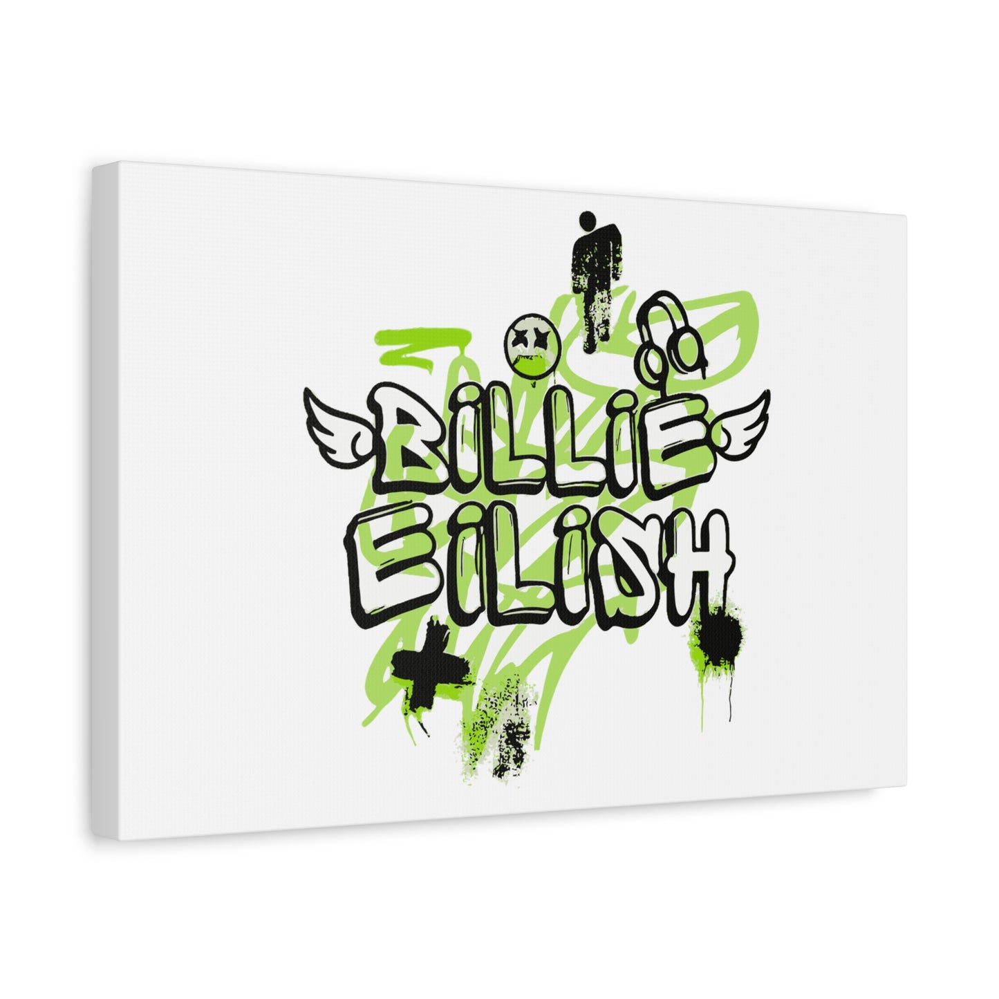 Grunge Angel Graffiti Matte Canvas