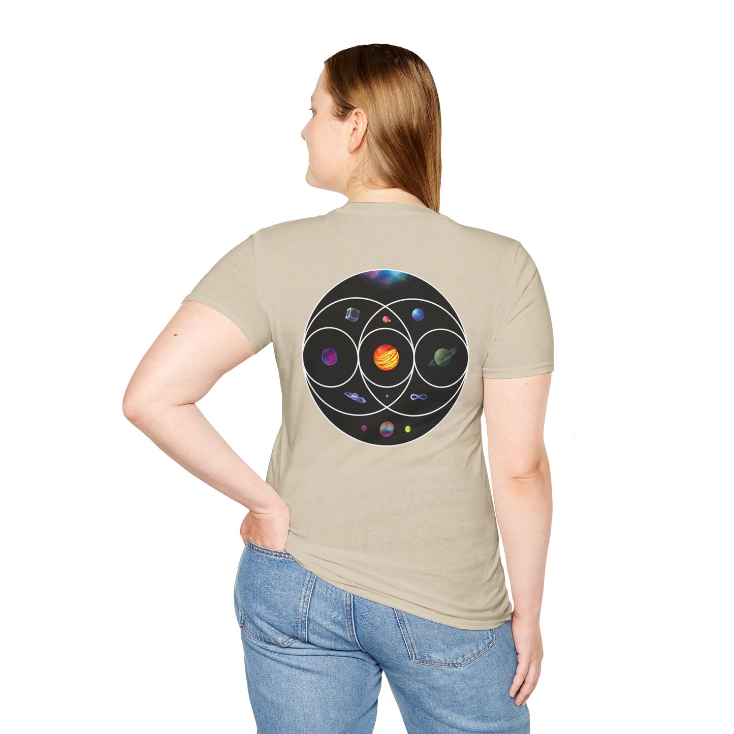 Unisex Softstyle T-Shirt Inspired by Coldplay’s Illustration Concept_B