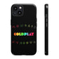 Premium Tough Case for iPhone 12 to 16 Pro Max Showcasing Coldplay’s Signage