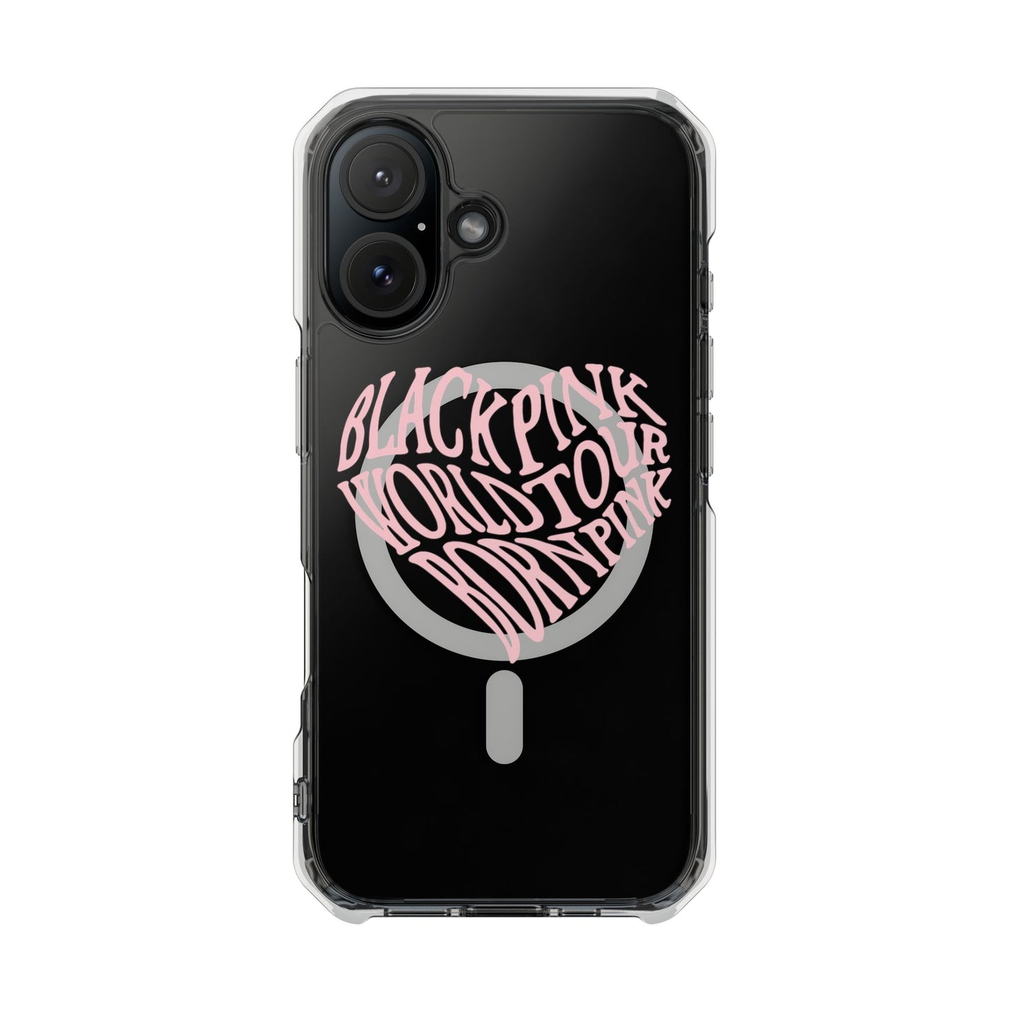 Born Pink Heart Typography - Magnetic Clear Impact Case