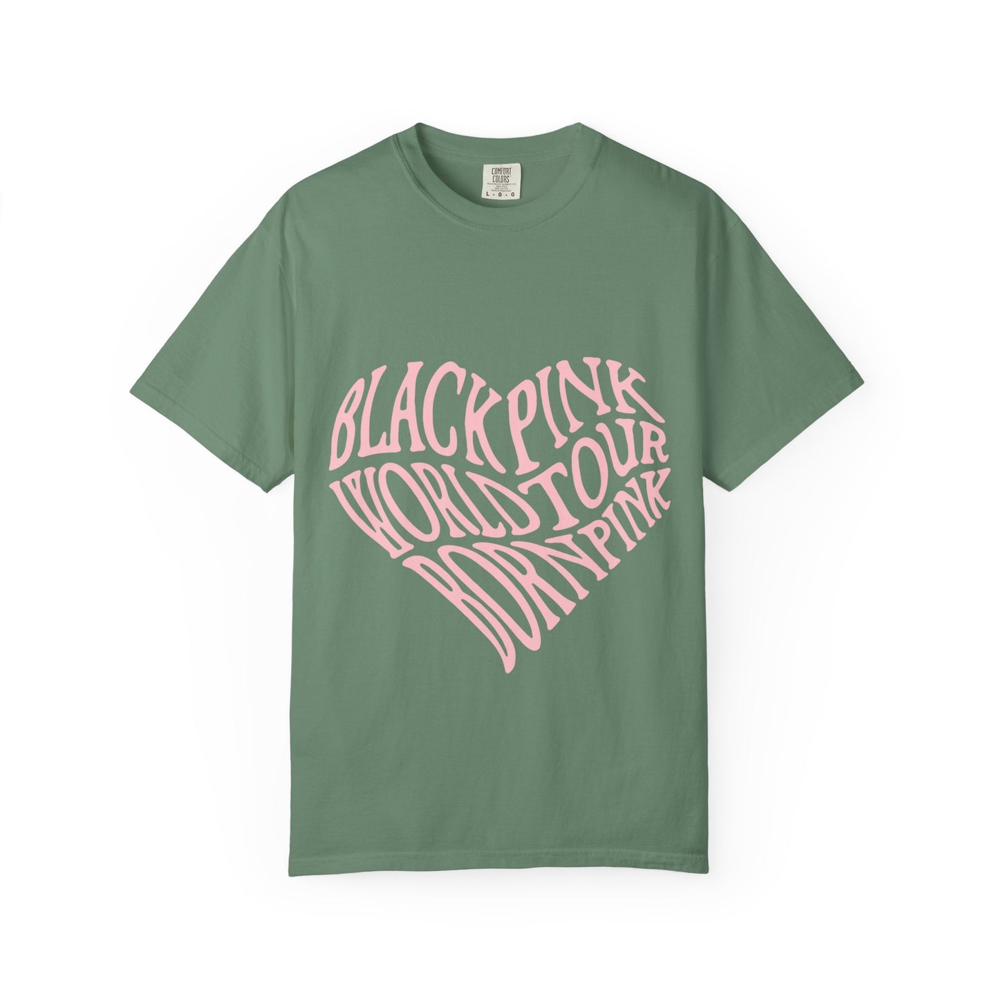Born Pink Heart Typography – Dyed T-shirt
