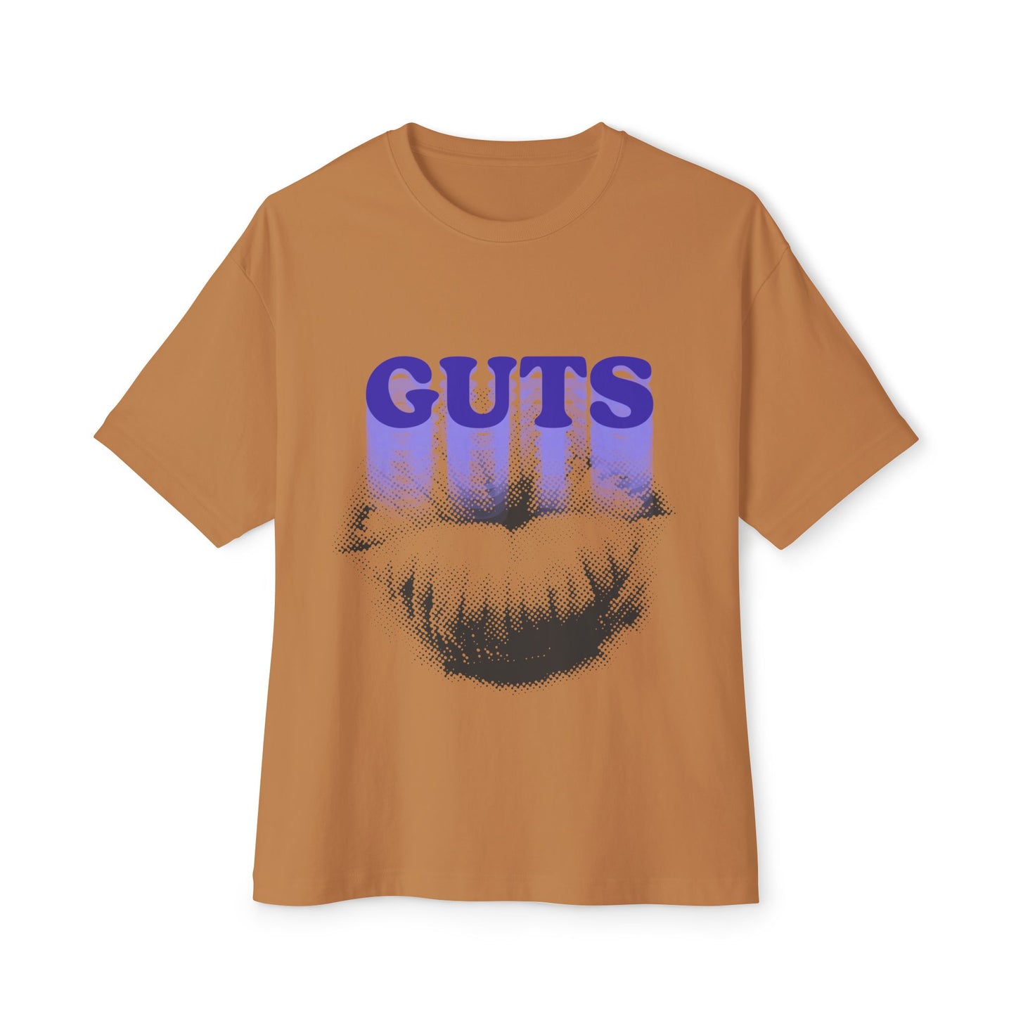 Guts Drip Effect Halftone-Oversized Tee