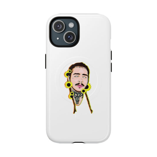 Cartoon Face with Sunflowers Tough Magnetic Case