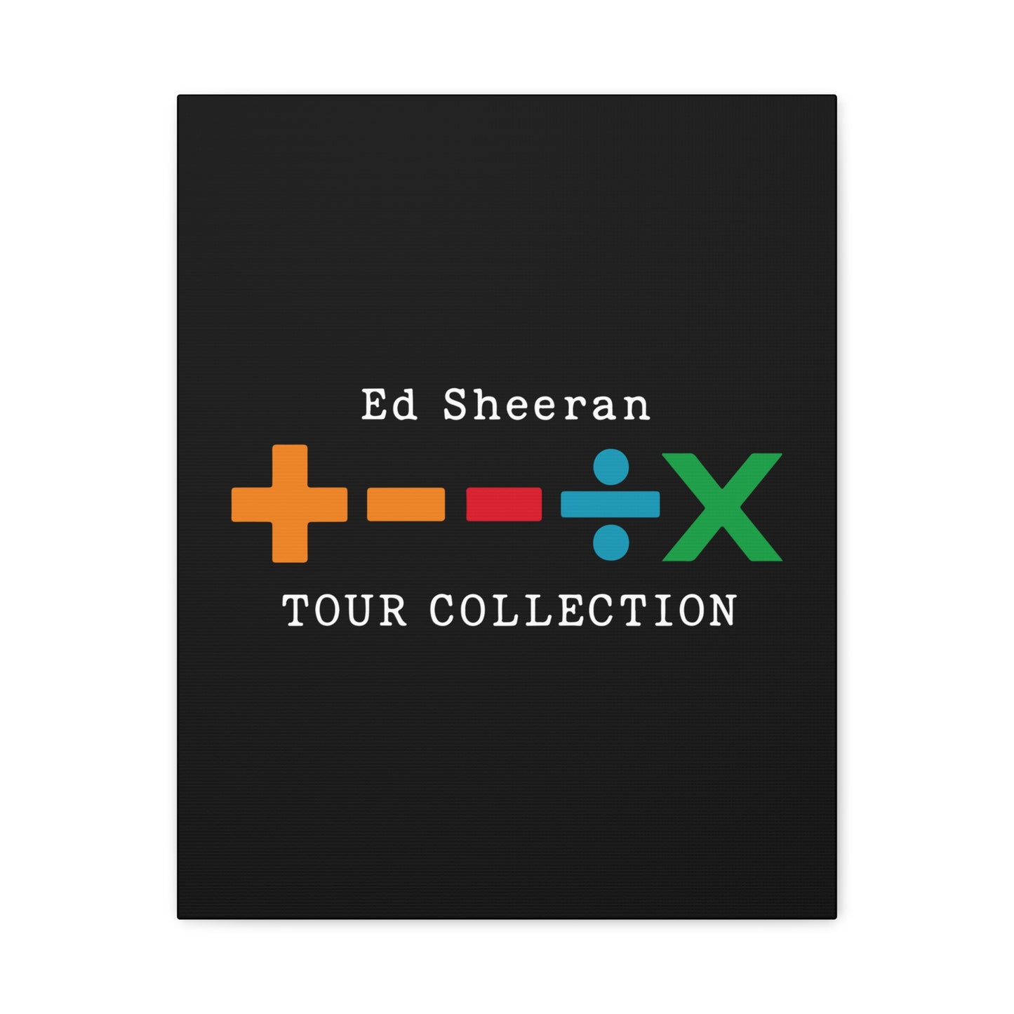 Matte Stretched Canvas, 1.25" Depth – Ed Sheeran Black Edition