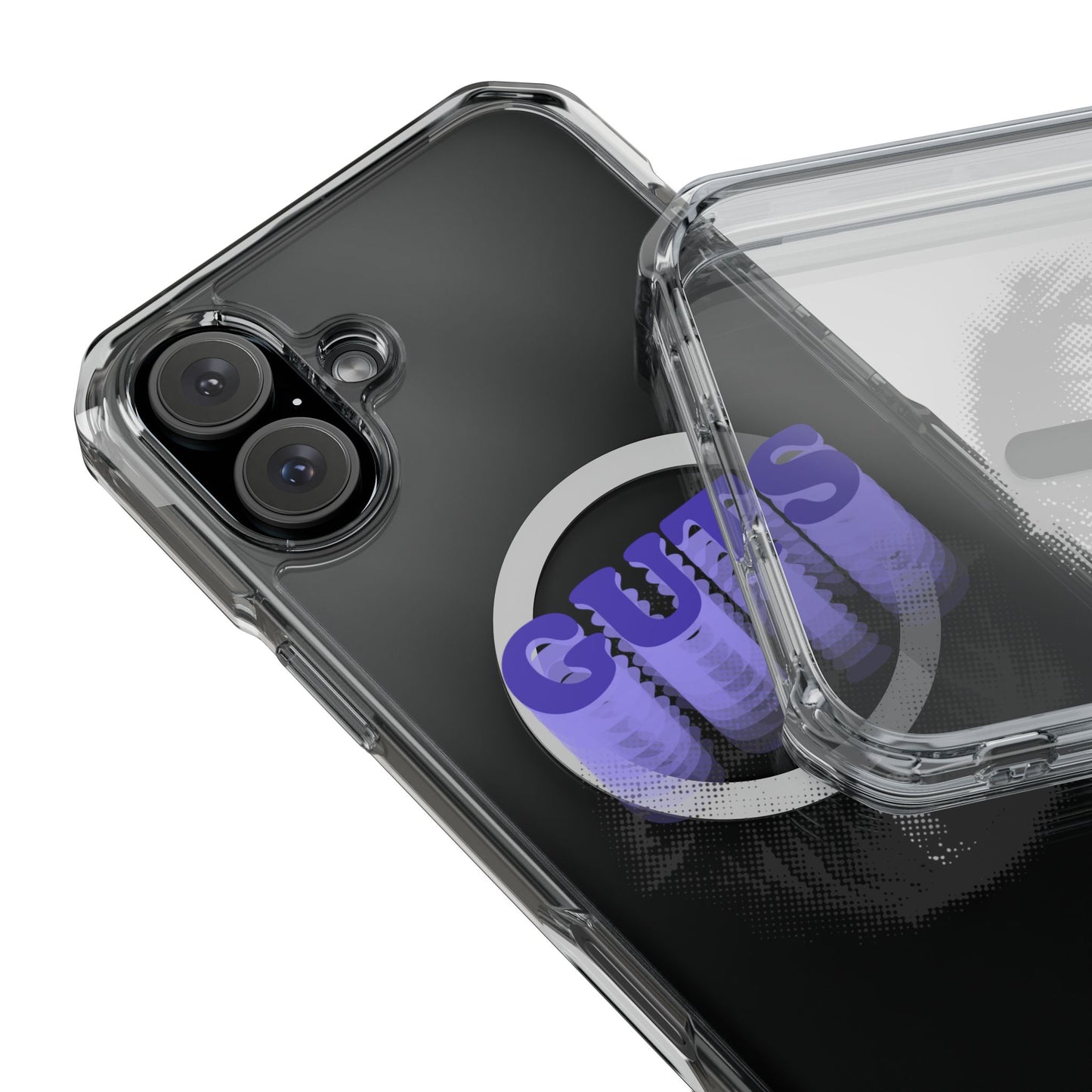 Guts Drip Effect Halftone Magnetic Clear Impact Case